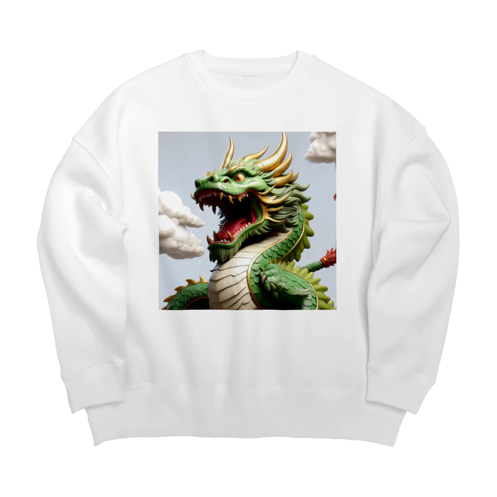 ハッピーハッピープラザ！の緑龍 Big Crew Neck Sweatshirt