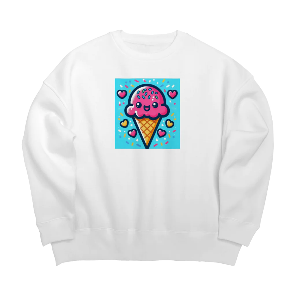 何でもありデザインのアイス Big Crew Neck Sweatshirt