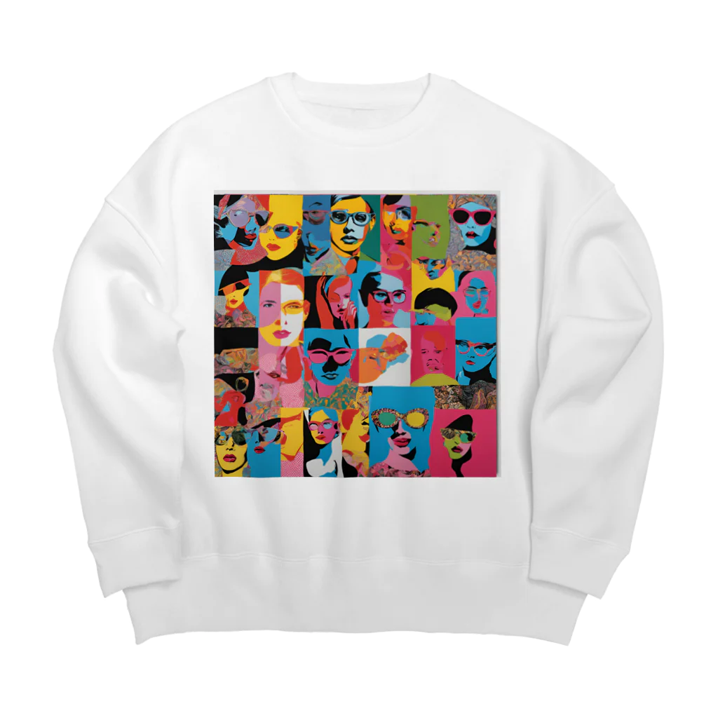 8890のポップアート Big Crew Neck Sweatshirt