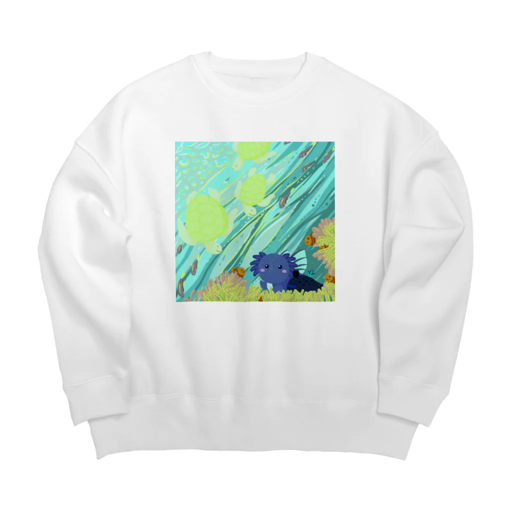 ariariartのBlue submarine【コラボ作品】 Big Crew Neck Sweatshirt