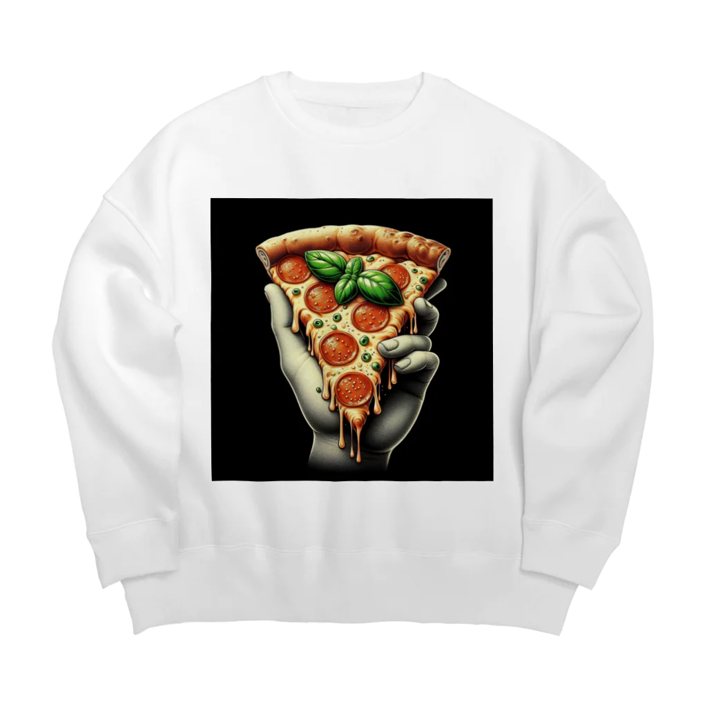 yuriseのおしゃれなpizzaのグッズ Big Crew Neck Sweatshirt