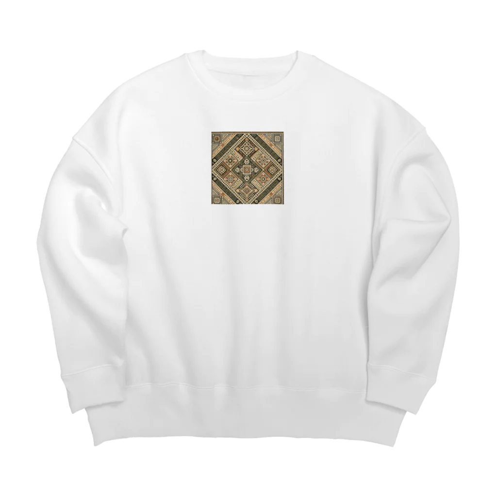 Zawashopのアイヌ　ラマタリ風ボックスロゴ Big Crew Neck Sweatshirt