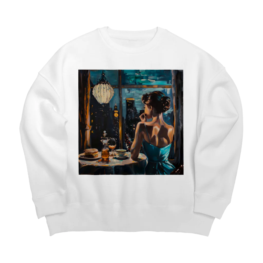 AQUAMETAVERSEの夕暮れ・寛ぎの時間　Tomoe bb 2712 Big Crew Neck Sweatshirt