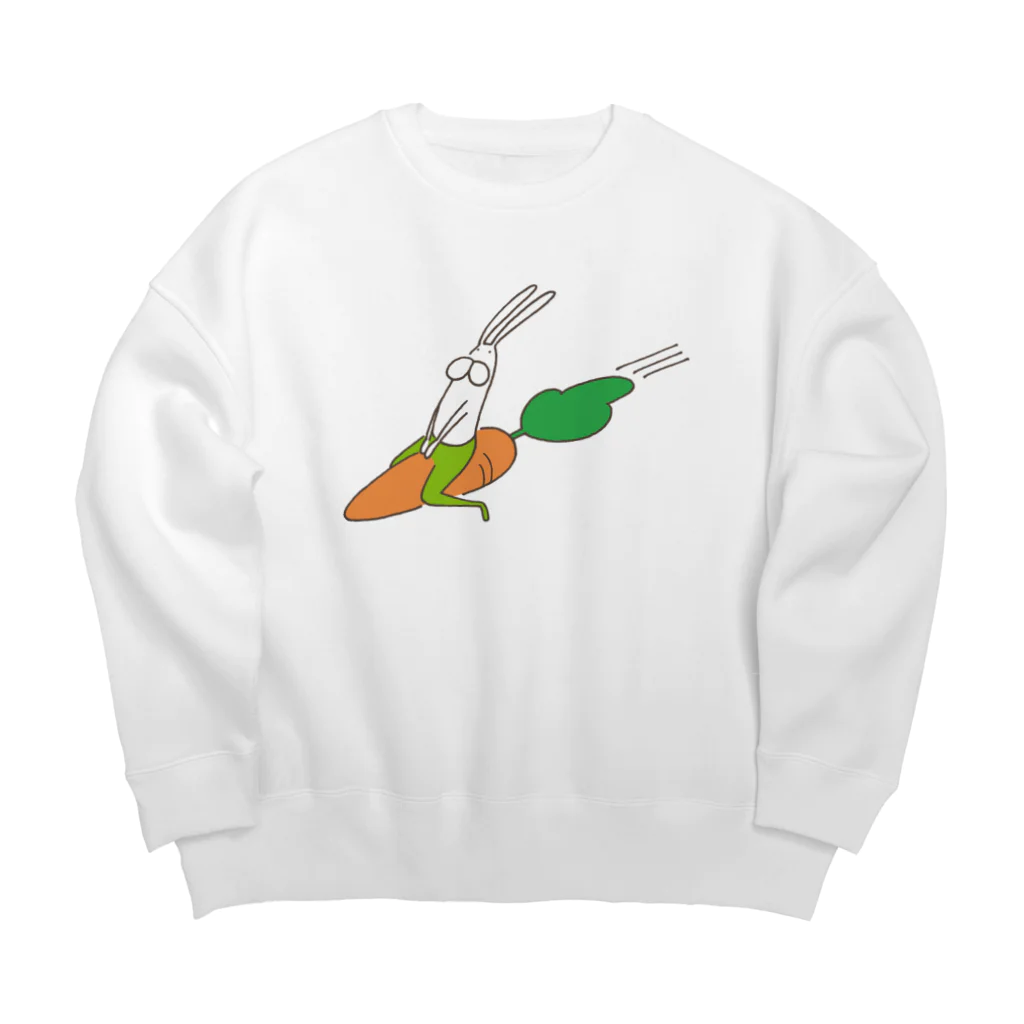 くらきち ONLINE SHOPのうさぎタイツのにんじんライド Big Crew Neck Sweatshirt