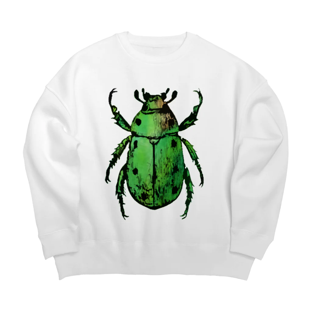 tottoの彩りコガネムシ(緑) Big Crew Neck Sweatshirt