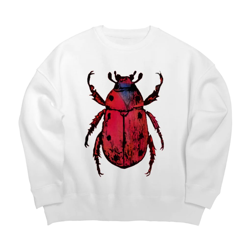 tottoの彩りコガネムシ(赤) Big Crew Neck Sweatshirt