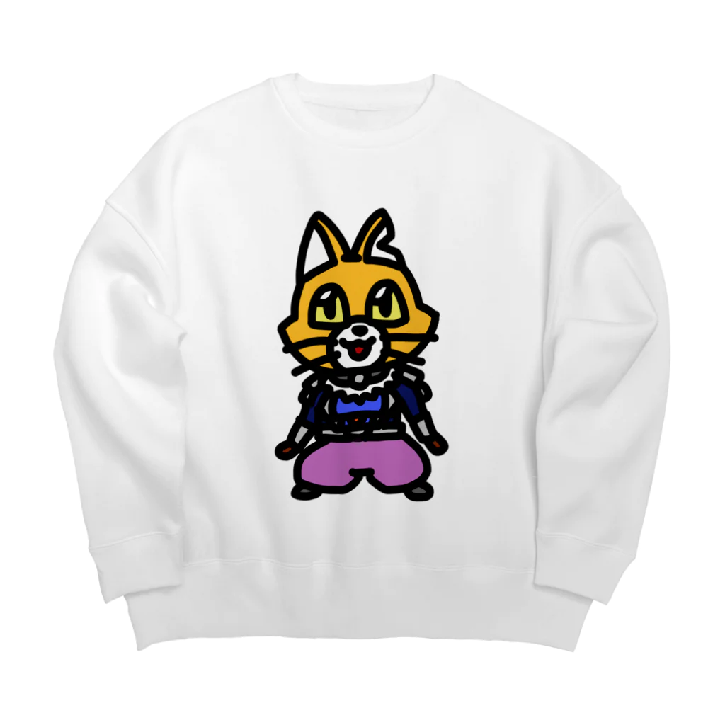 キャットＣのこうじょうけんがくのキャットＣ「棒立ち」 Big Crew Neck Sweatshirt