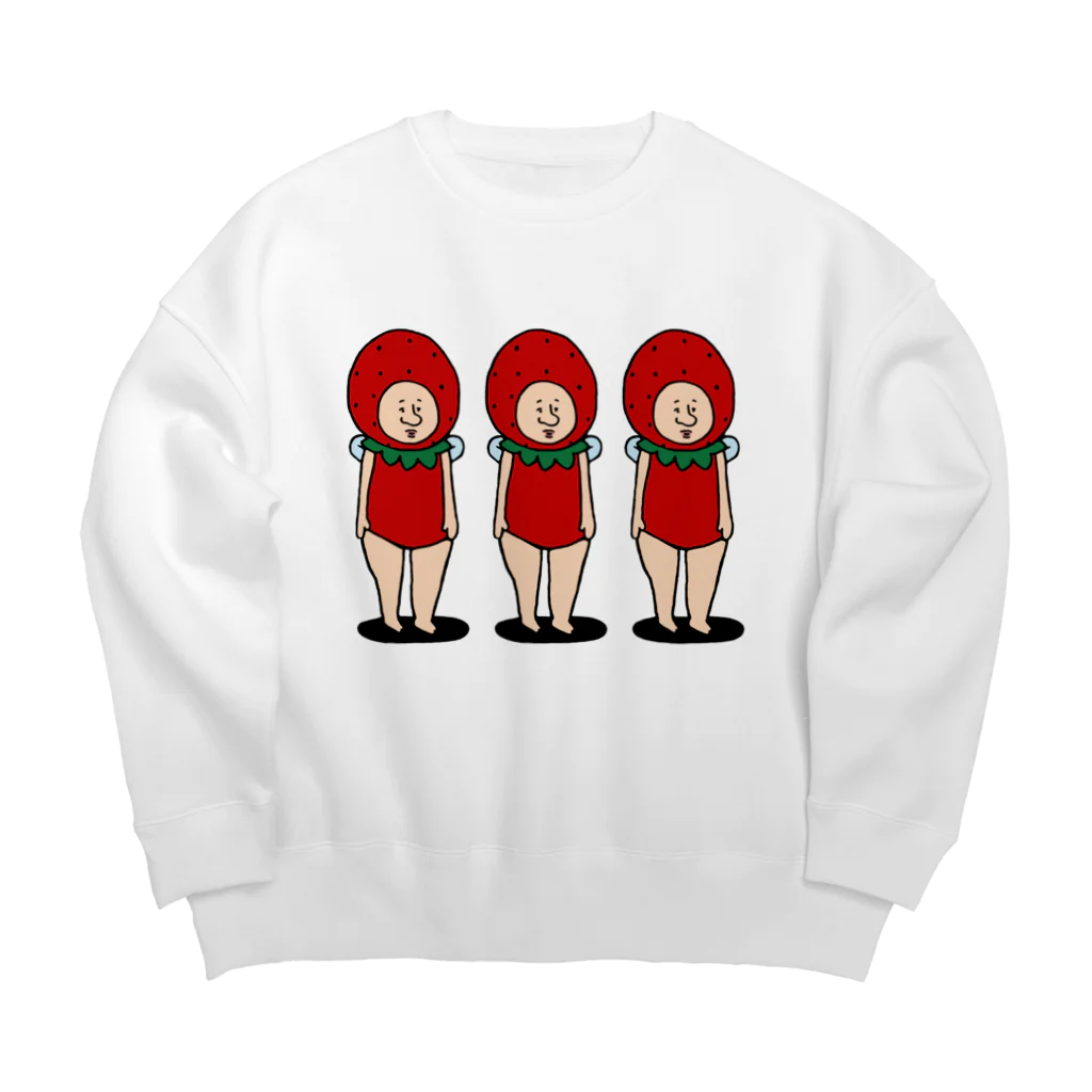 【Yuwiiの店】ゆぅぅぃーのいちごの妖精さん Big Crew Neck Sweatshirt