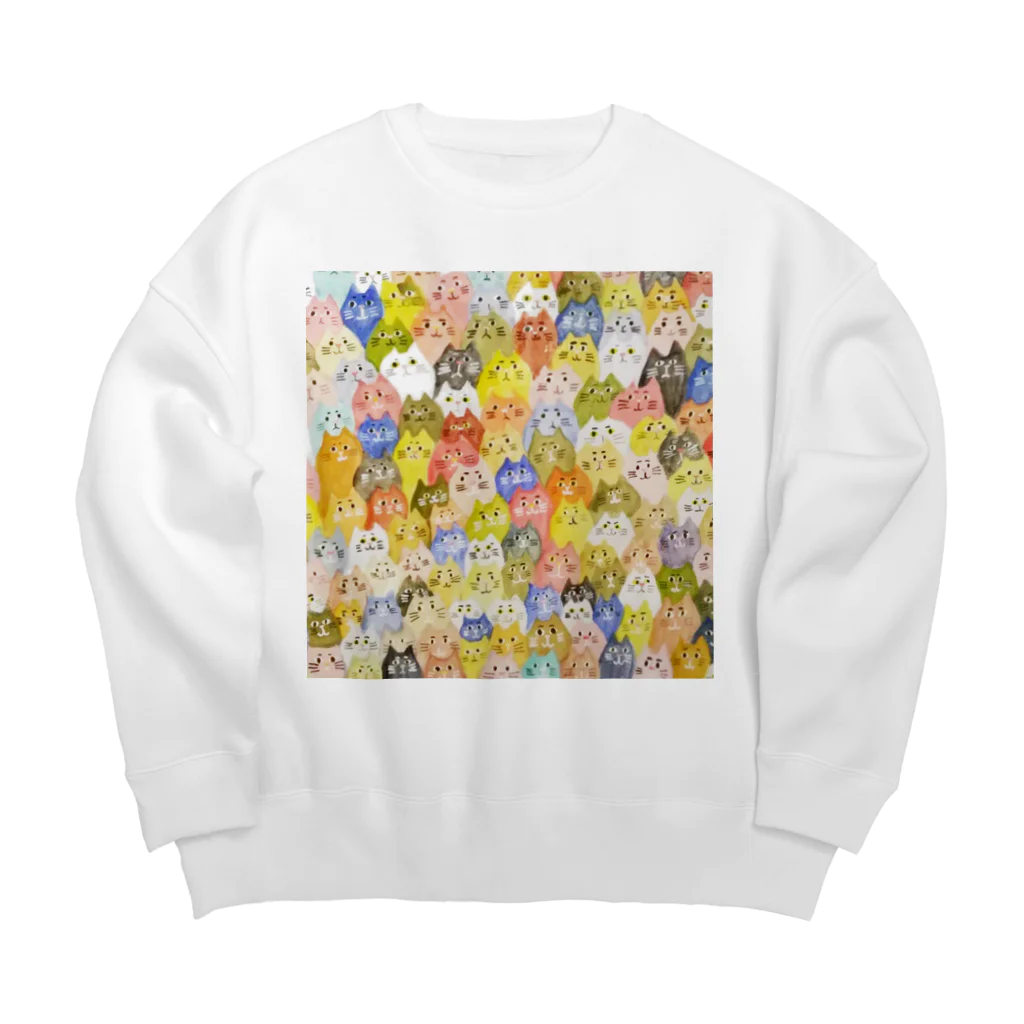 【Yuwiiの店】ゆぅぅぃーのぬこさま Big Crew Neck Sweatshirt