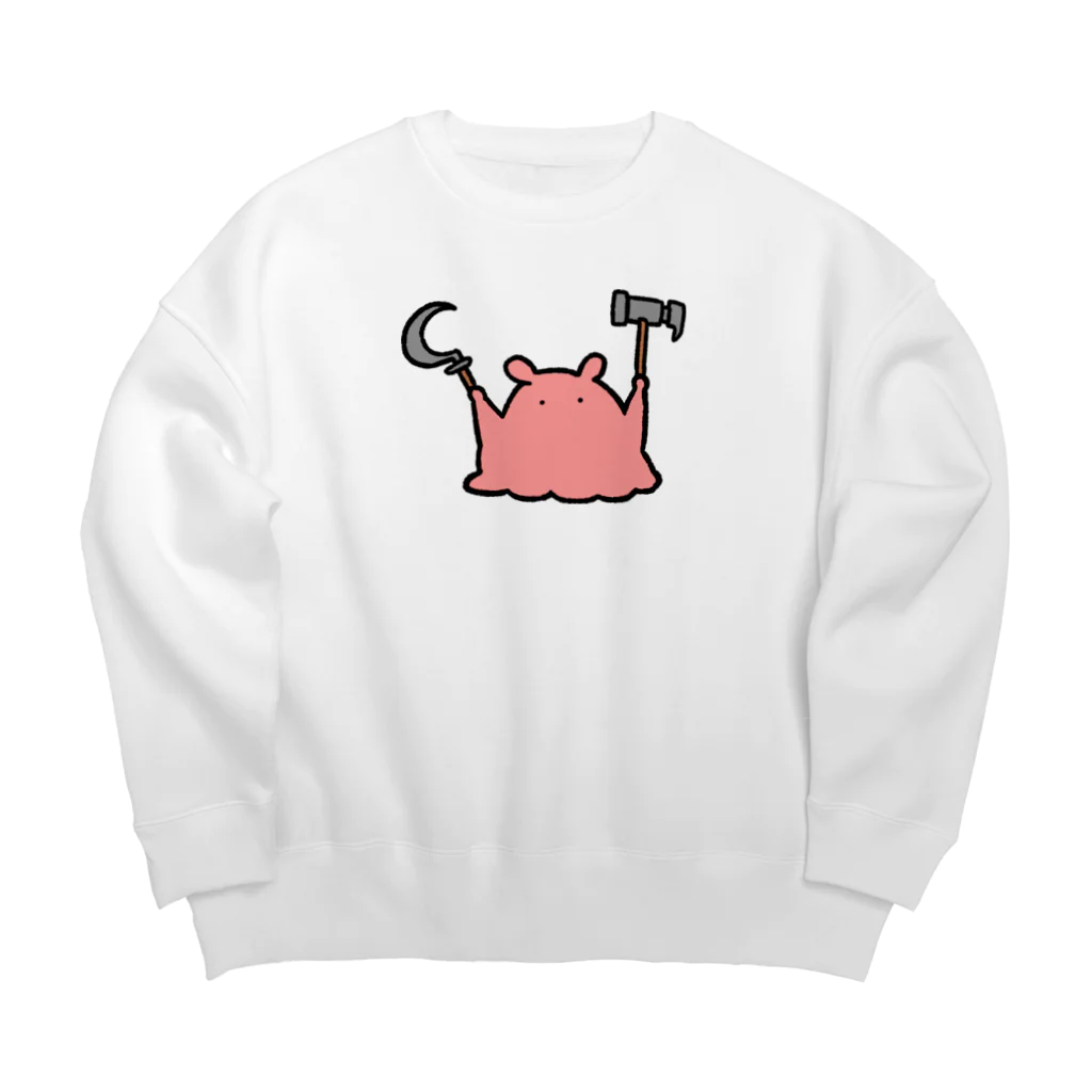 まいにちめんだこのお店の思想に癖のあるメンダコ Big Crew Neck Sweatshirt