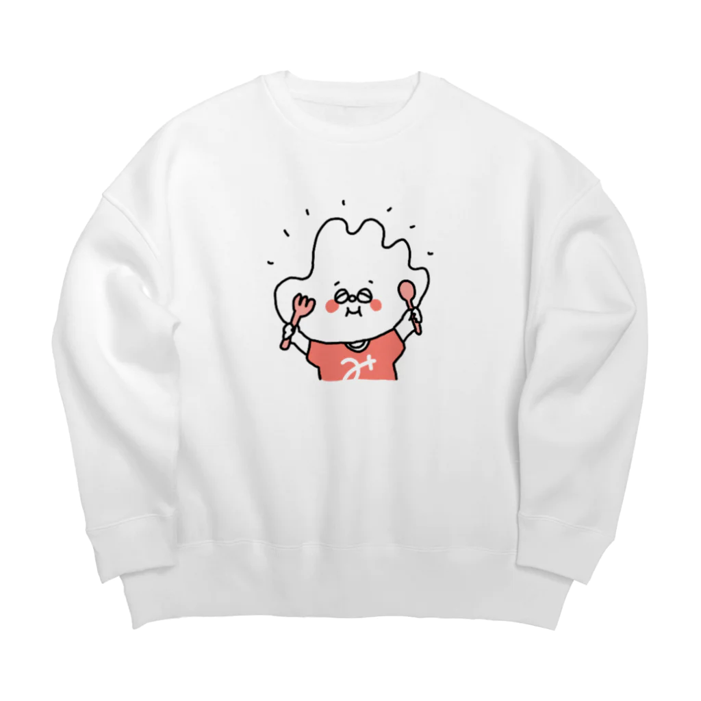 みとん今治のみとんちゃん（おなかいっぱい） Big Crew Neck Sweatshirt