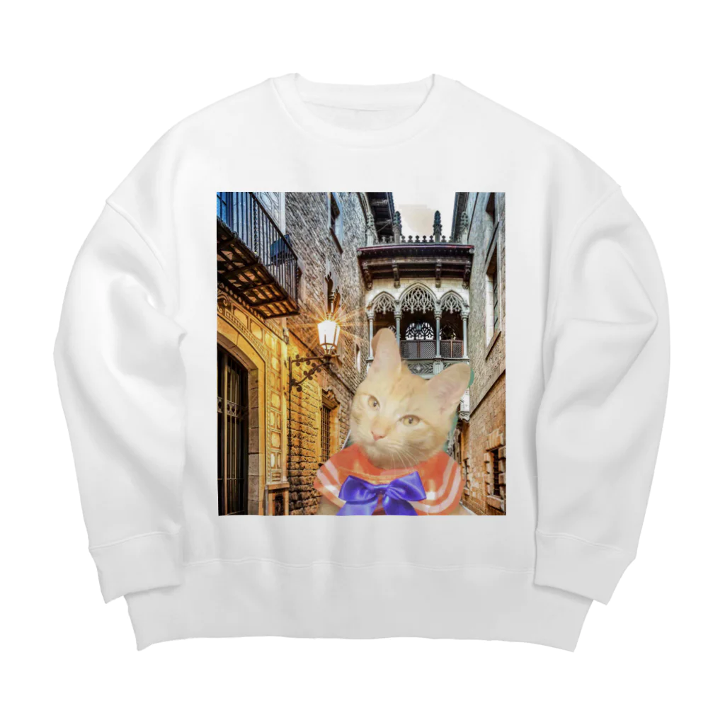 SweetCatMagicのシフォン旅に出る Big Crew Neck Sweatshirt