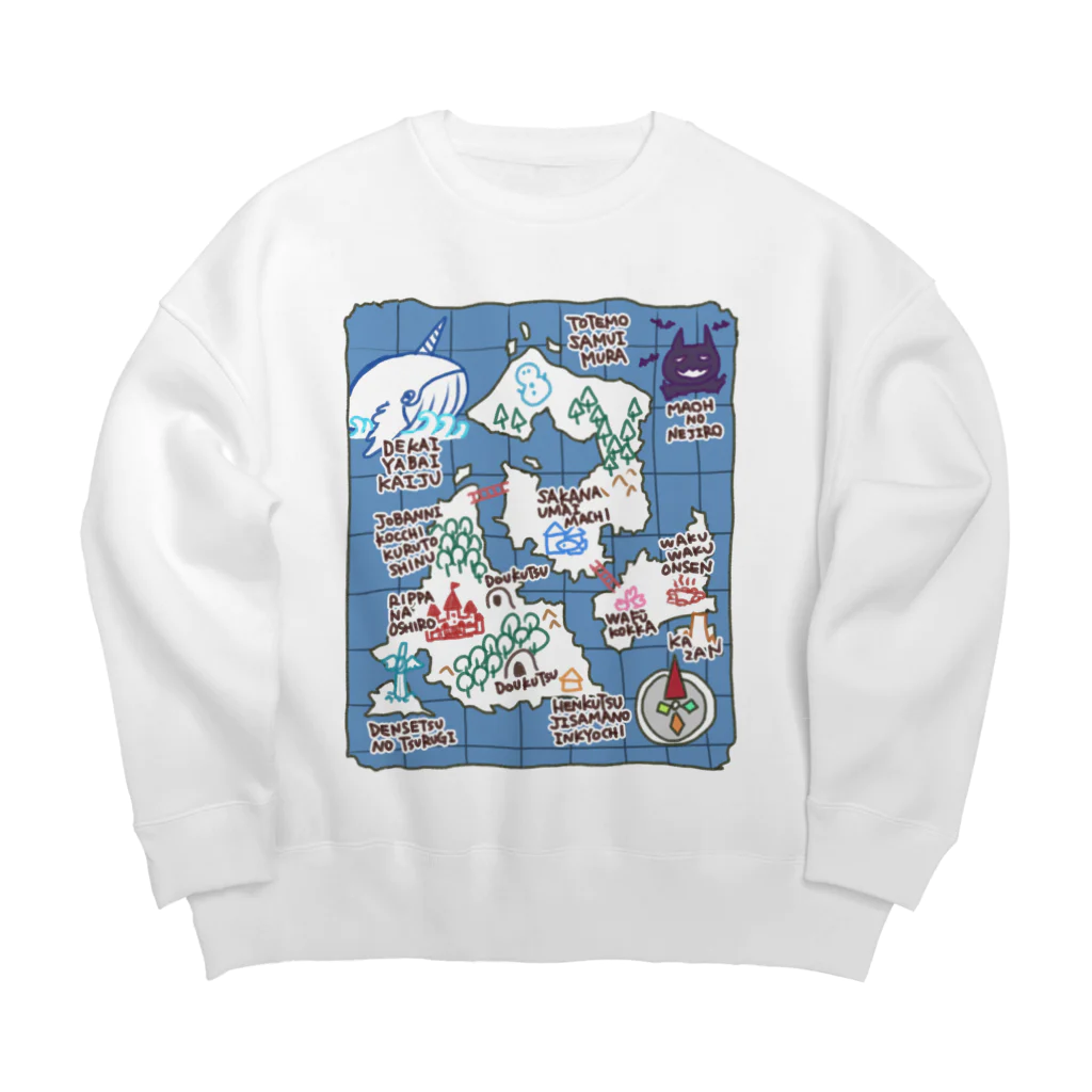 あべのぼうけんの地図 Big Crew Neck Sweatshirt