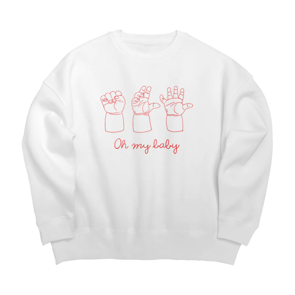 🍮PUDDING🍒プリン🍮のOh my baby Big Crew Neck Sweatshirt
