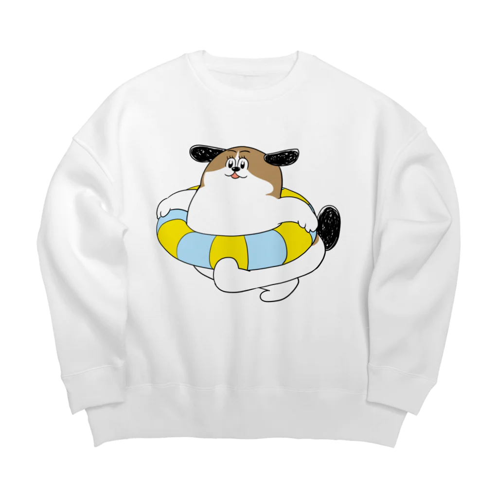 マツバラのもじゃまるうきわ Big Crew Neck Sweatshirt