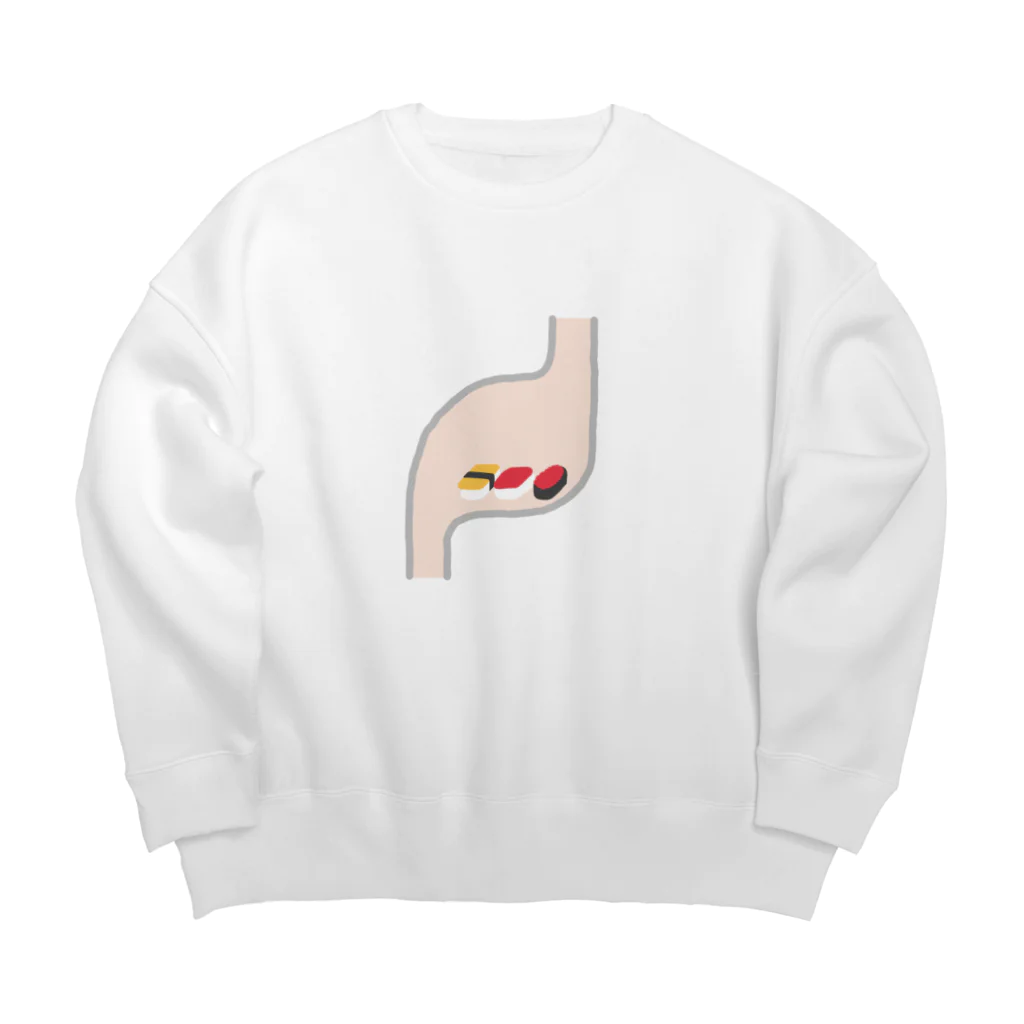 ざわ屋の今朝寿司を食べた人 Big Crew Neck Sweatshirt