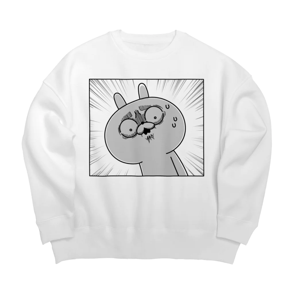 DECORの顔芸うさぎ 　まじですかver. Big Crew Neck Sweatshirt