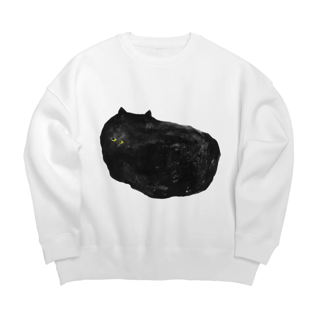 三好愛の夏の黒猫 Big Crew Neck Sweatshirt