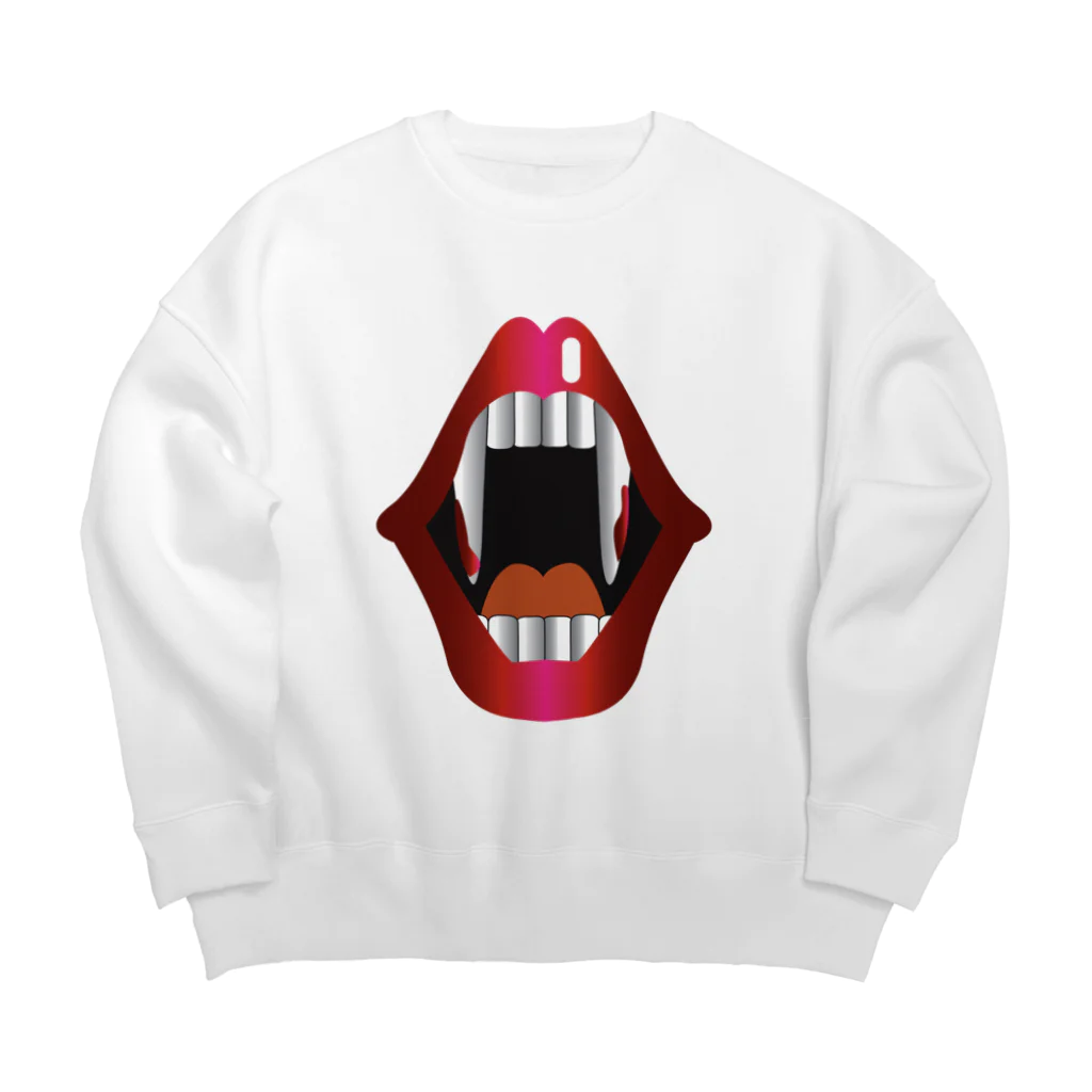 art_charachikiのきゅうけつき Big Crew Neck Sweatshirt