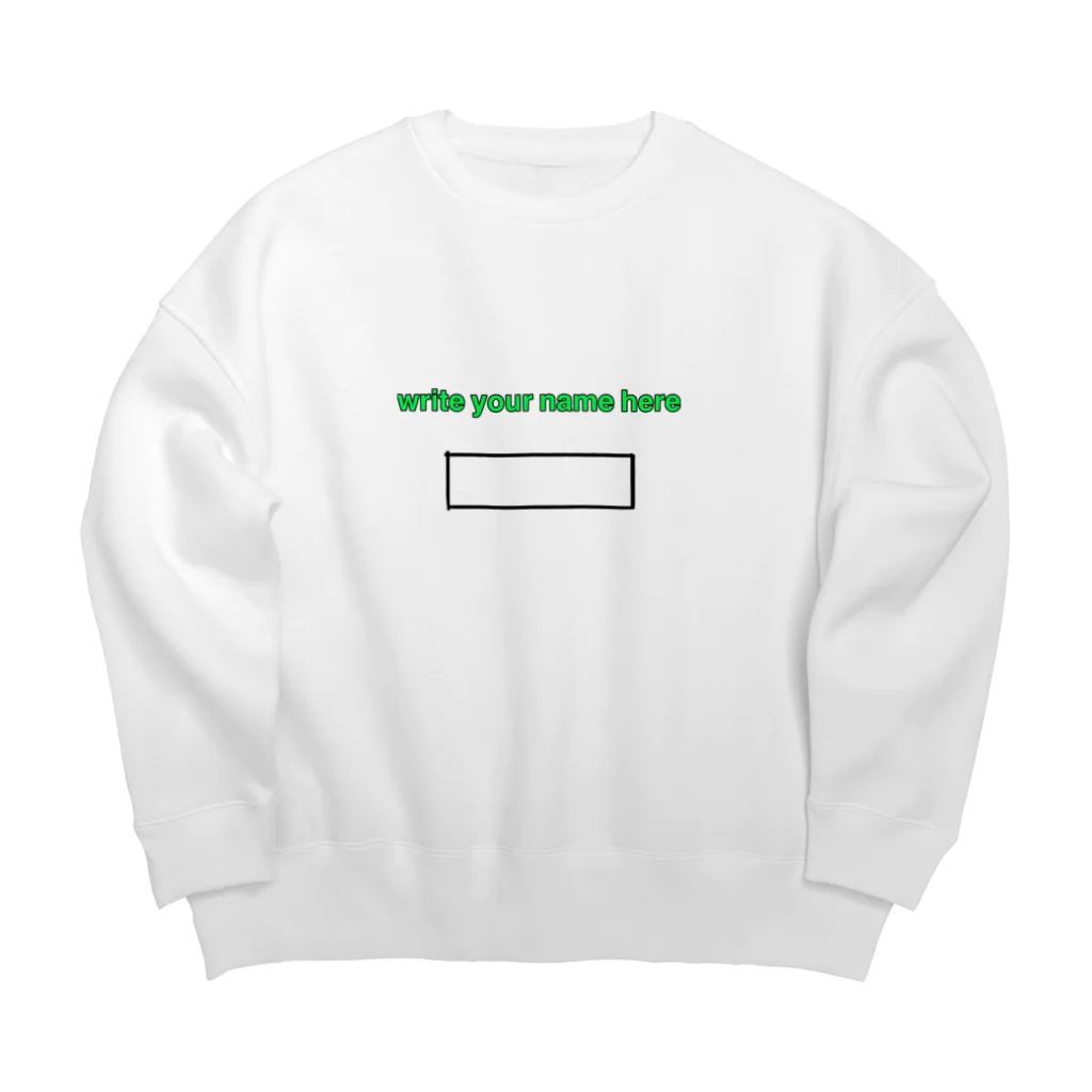 _pop__716のwrite your name here Big Crew Neck Sweatshirt