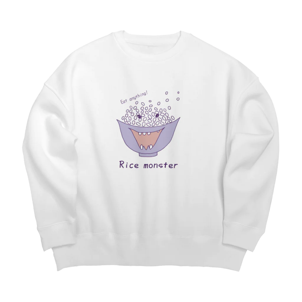 bimakoのお店のRice monster  Big Crew Neck Sweatshirt