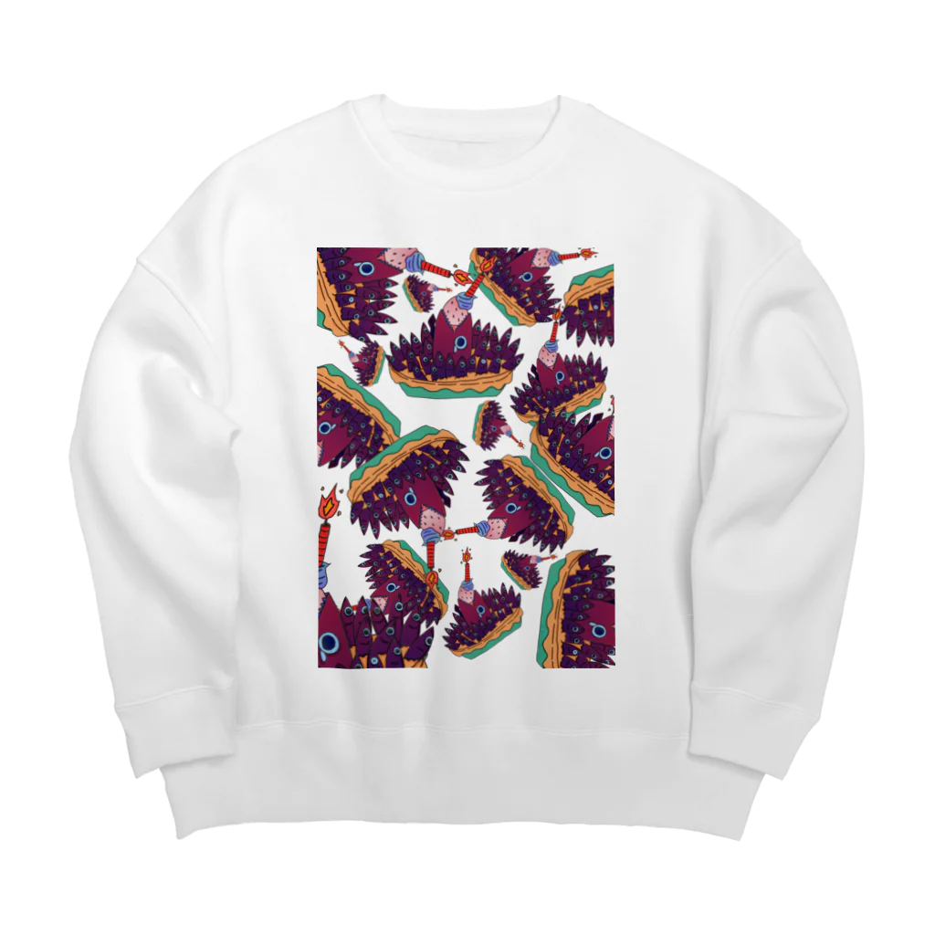 ベクのアイテム屋の空見上げるサカナたち Big Crew Neck Sweatshirt