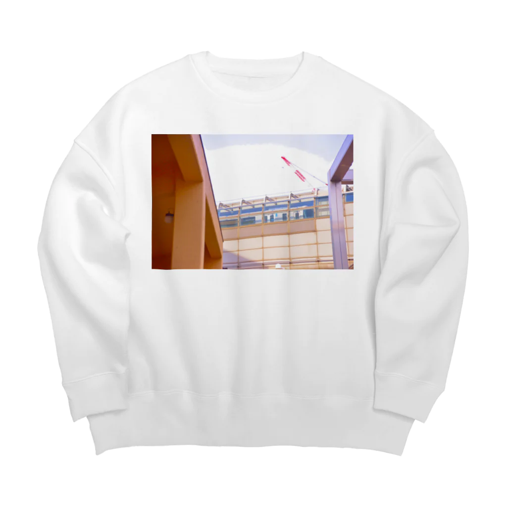 moromoroの春の空 Big Crew Neck Sweatshirt