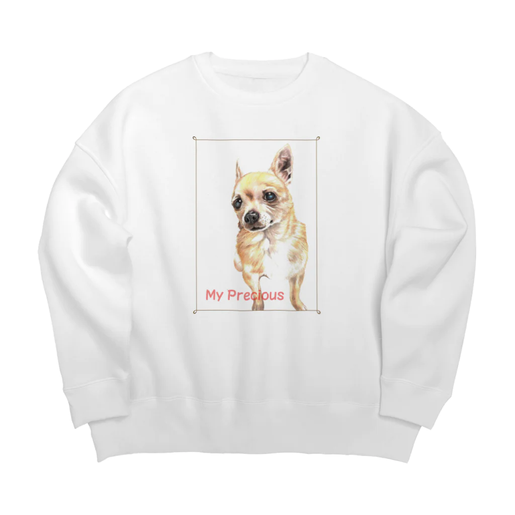 wanwanartのMy Precious チワワ Big Crew Neck Sweatshirt