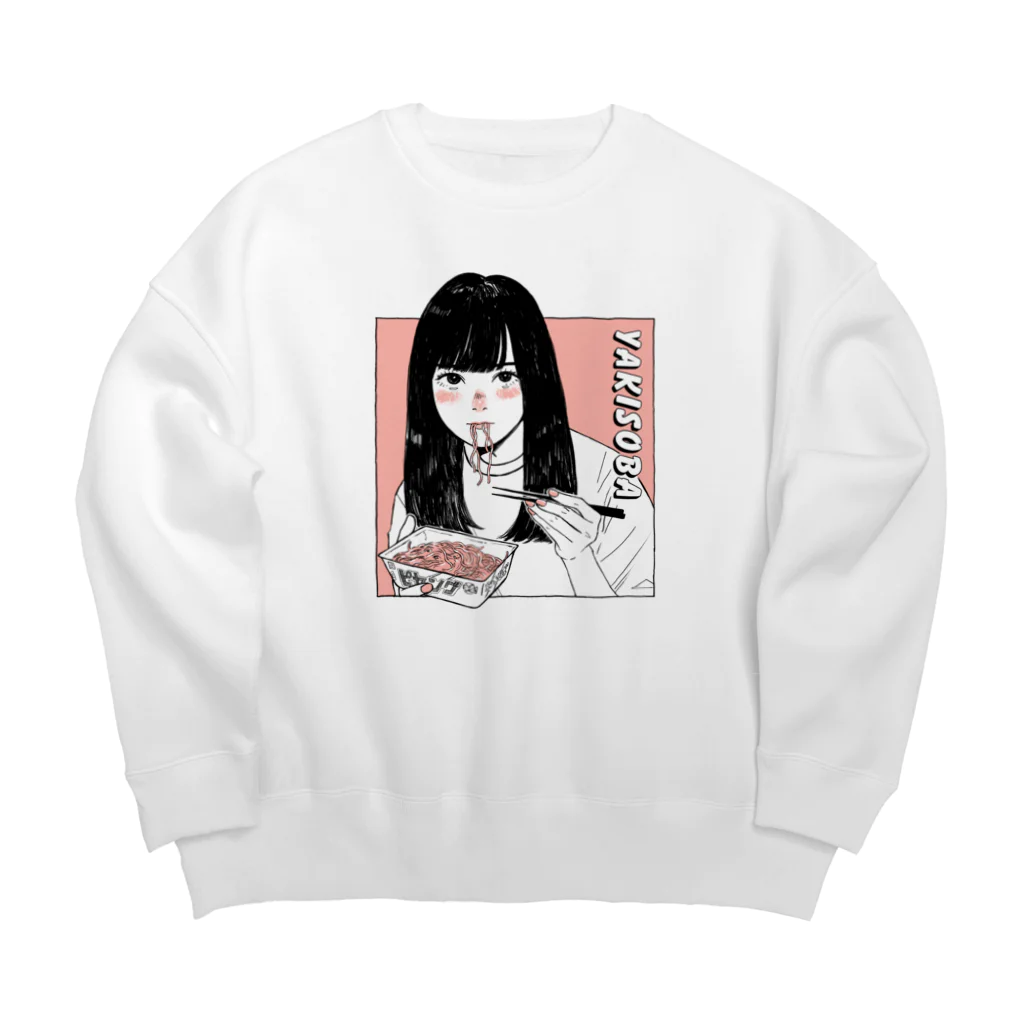 わわわ！デリバリーのやきそばガール Big Crew Neck Sweatshirt