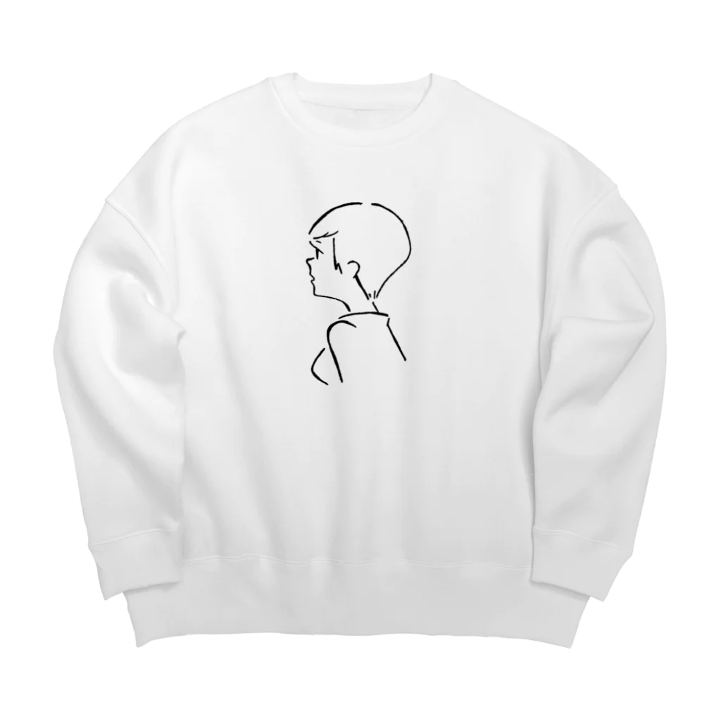 ジャスのガールフレンドショートヘア Big Crew Neck Sweatshirt