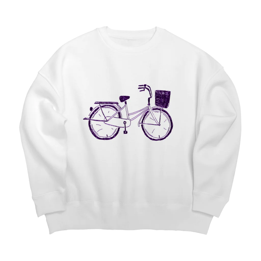 NIKORASU GOの自転車デザイン「ママチャリ」 Big Crew Neck Sweatshirt