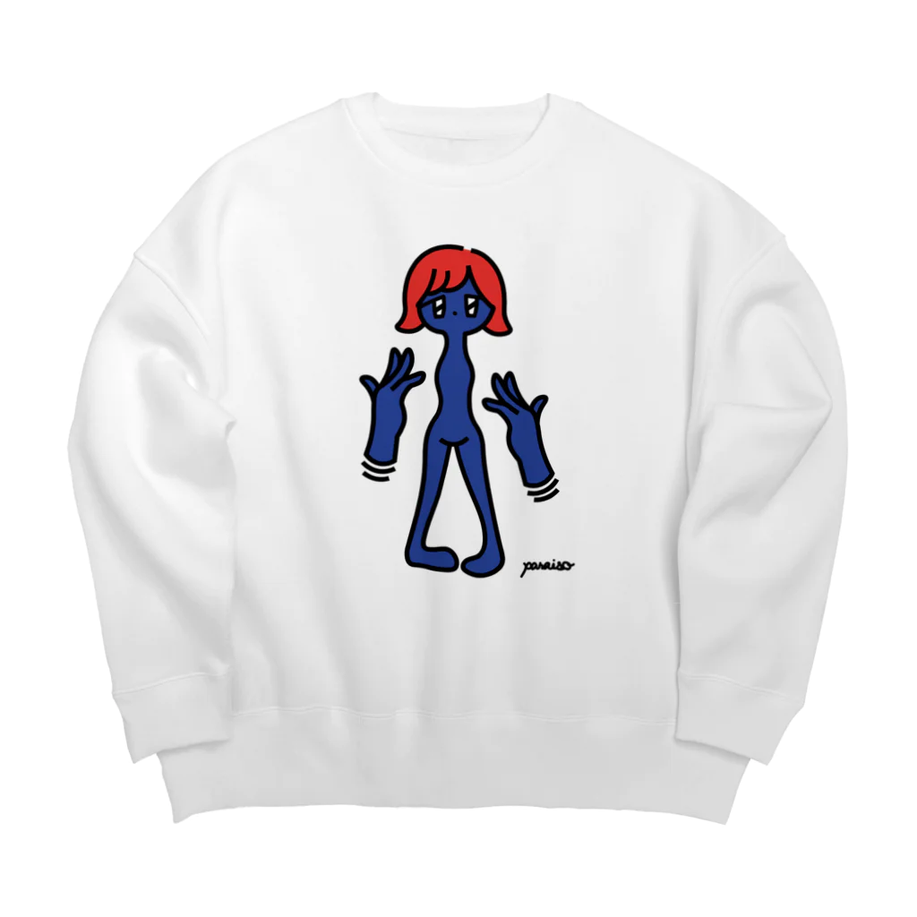 はらいそのflying hands Big Crew Neck Sweatshirt