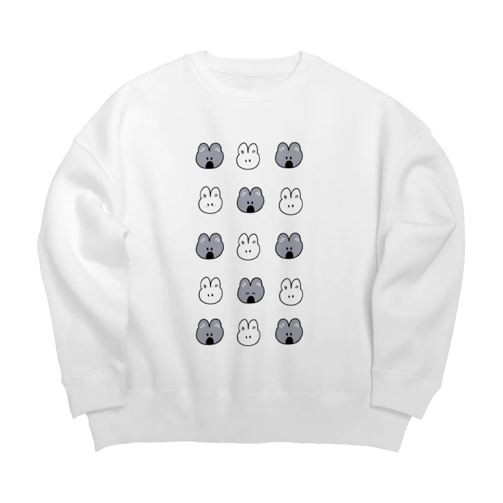 あめ屋のウサギとコアラ Big Crew Neck Sweatshirt