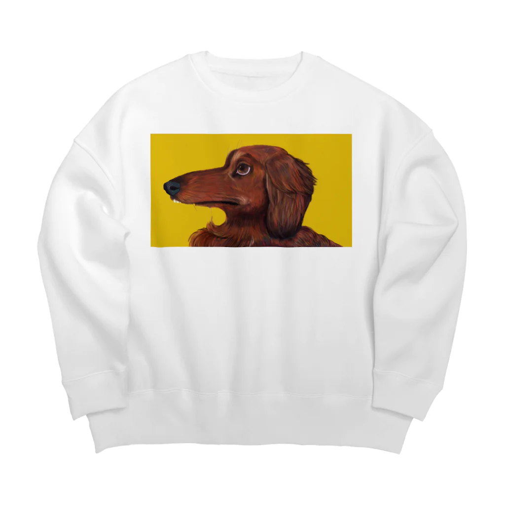 てりとりのでっぱ犬 Big Crew Neck Sweatshirt