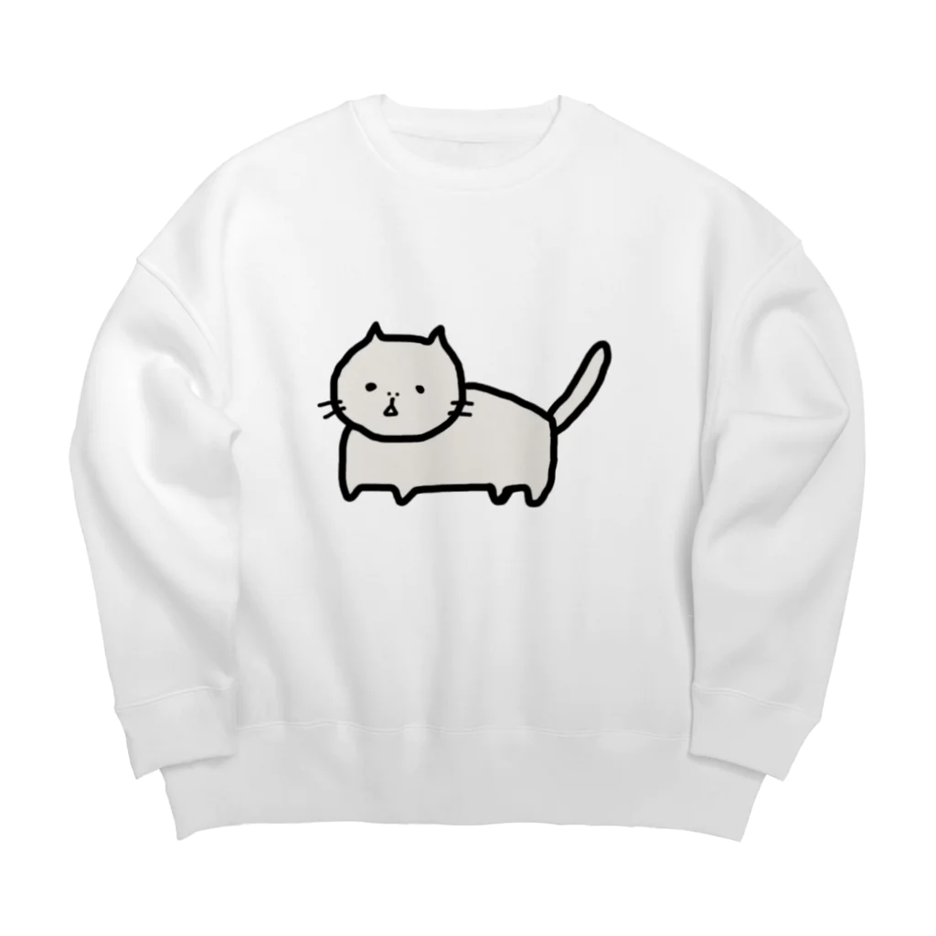 おもち屋さんのぶちゃ猫のサンミー Big Crew Neck Sweatshirt