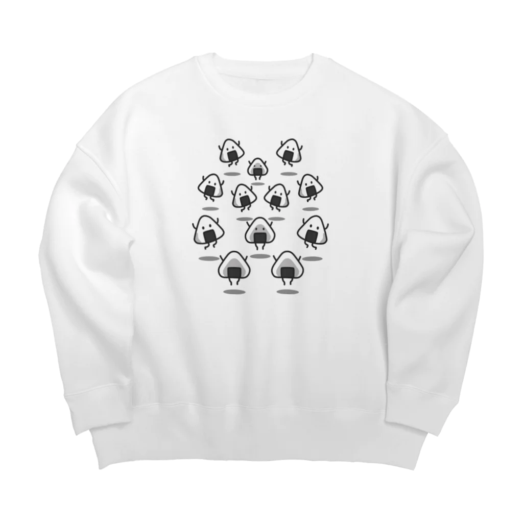 いそがしくてもメシのじゃんぴんぐおにぎり Big Crew Neck Sweatshirt