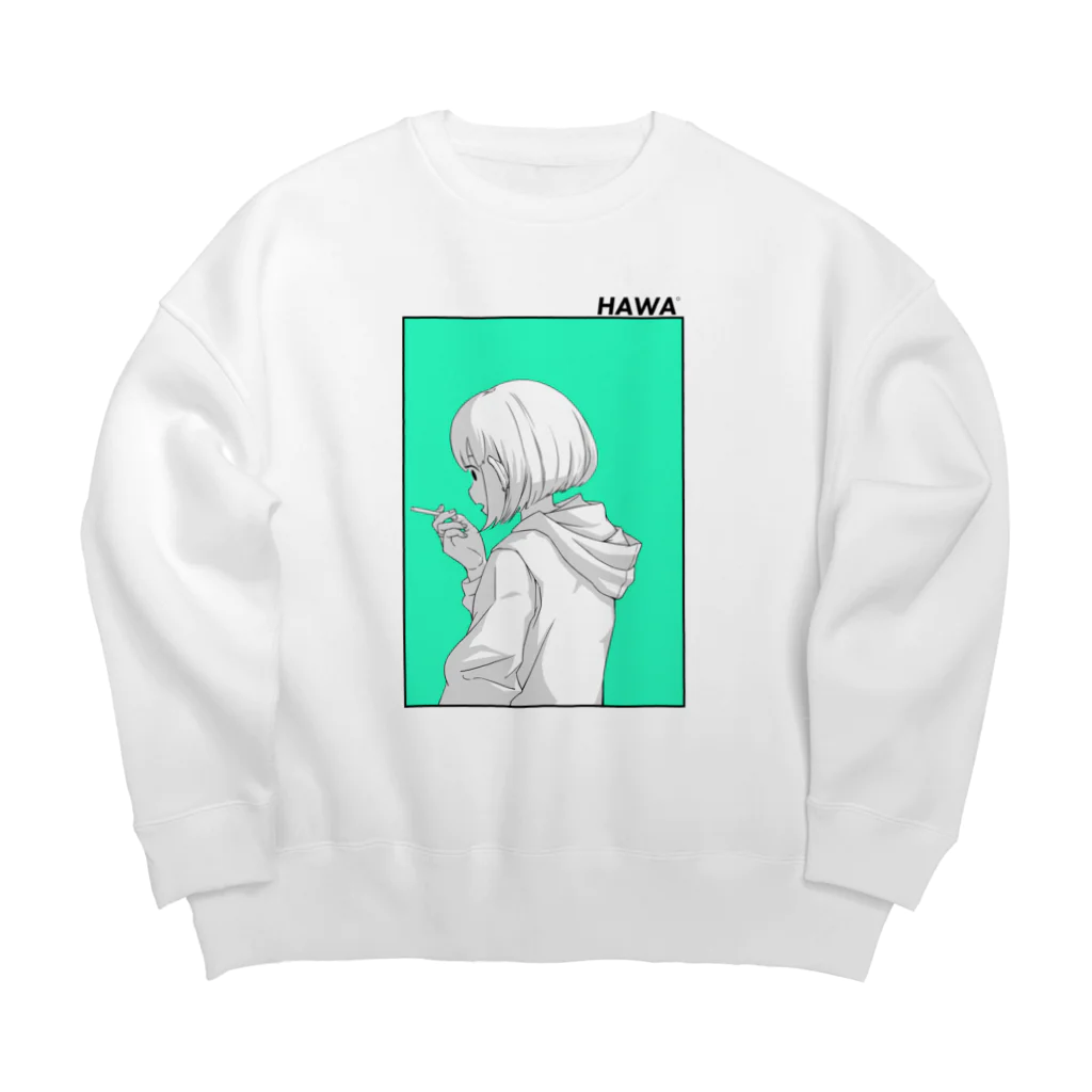 がくまこ・グッド・チョイス商会のHAWA smoke Big Crew Neck Sweatshirt