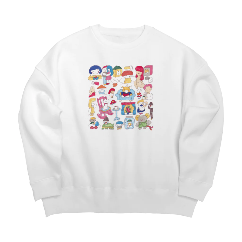 福田とおるの愛えとせとら Big Crew Neck Sweatshirt