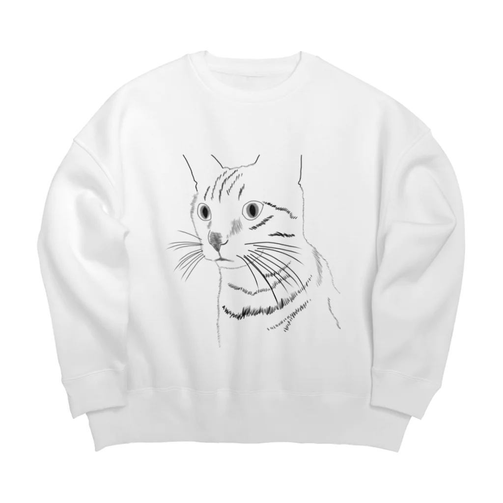 わどの何か見つけたネコ Big Crew Neck Sweatshirt