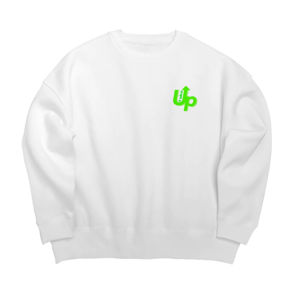 Take upのNeon logo Big Crew Neck Sweatshirt