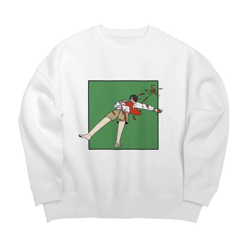 miyamotoの犯人はケチャップ Big Crew Neck Sweatshirt