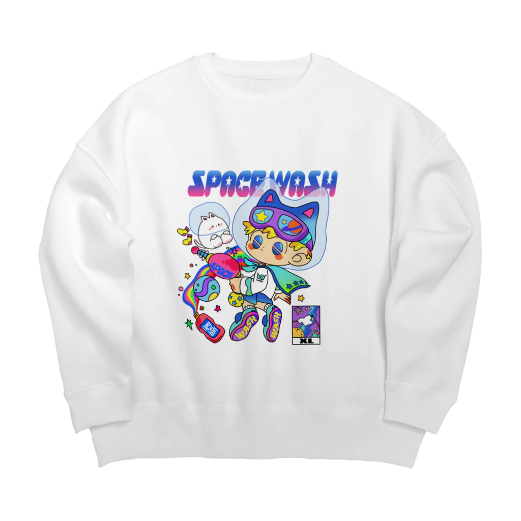 space laundryのスペースウォッシュ Big Crew Neck Sweatshirt