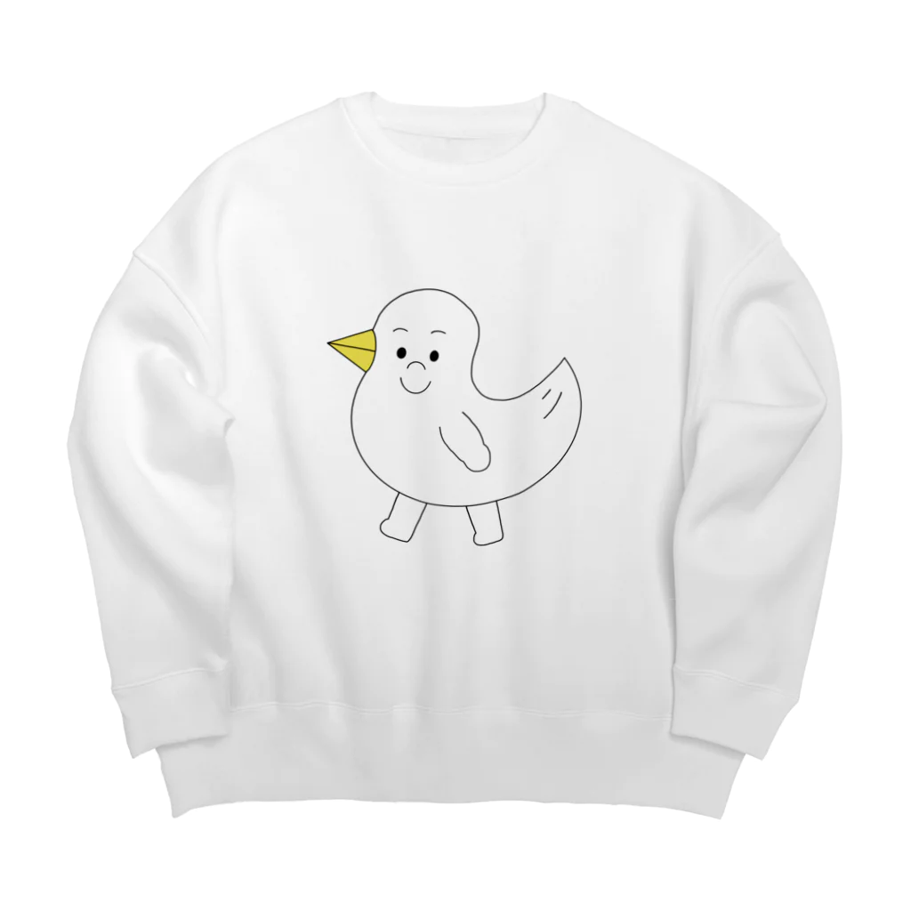 三匹の子むすめのトリちゃん Big Crew Neck Sweatshirt