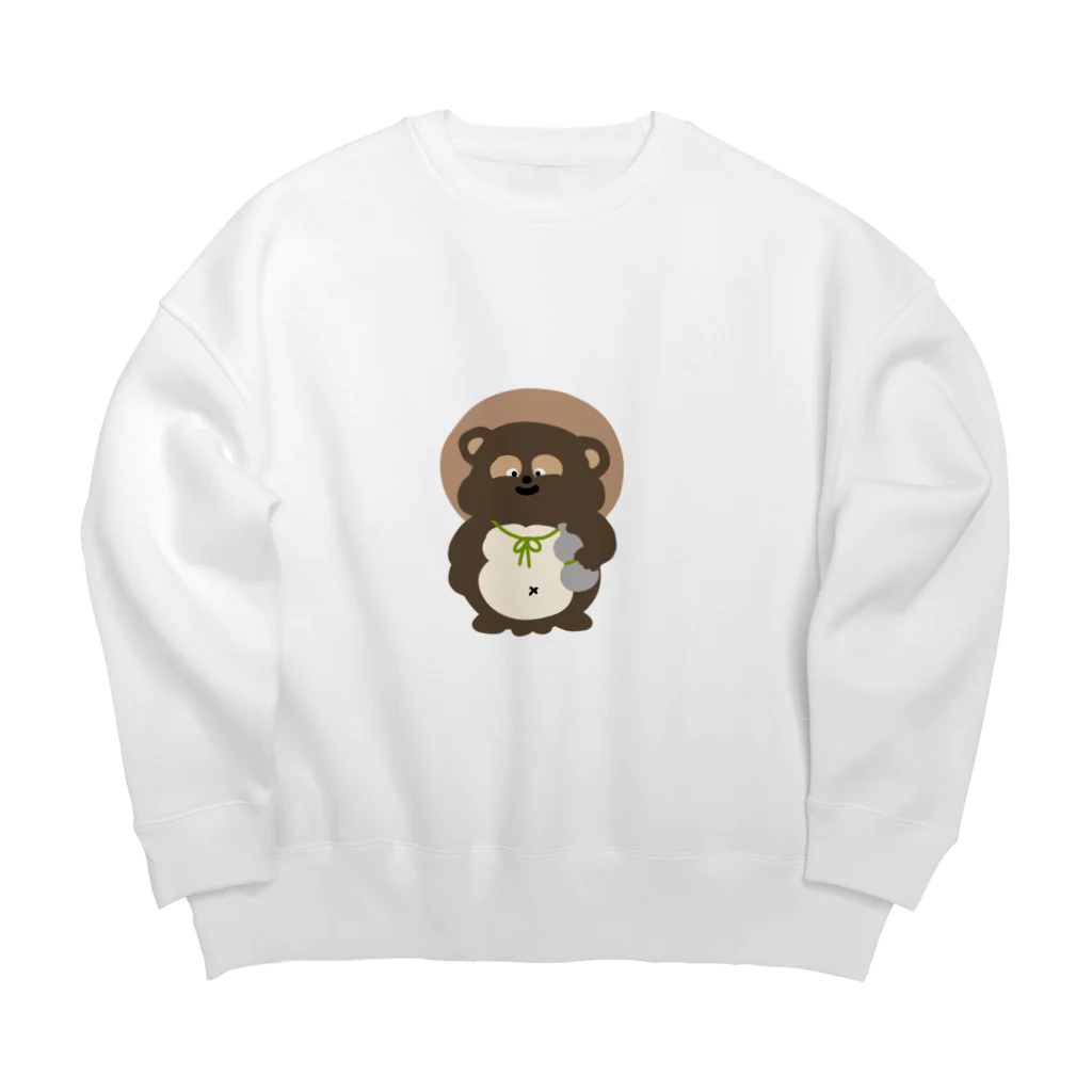 かしわざきの肥えたぬき Big Crew Neck Sweatshirt