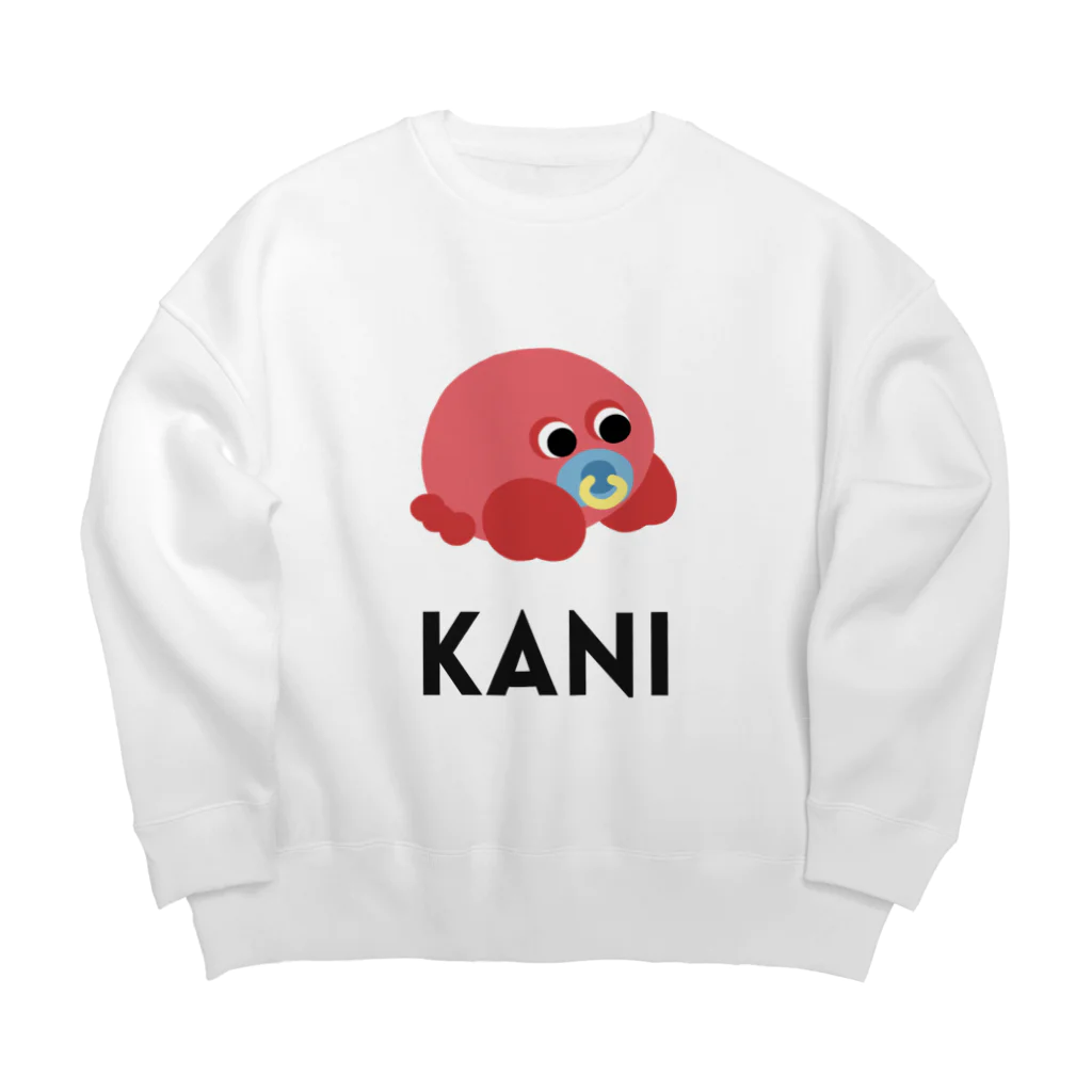 wakai_manamiの赤ちゃんカニ〈文字黒〉 Big Crew Neck Sweatshirt