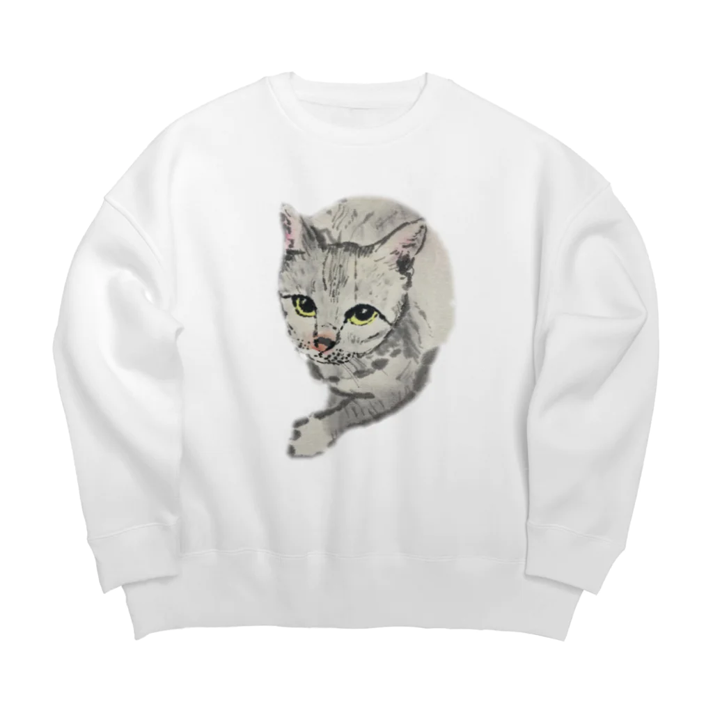 HYOGOisNARAの我的猫很可爱 Big Crew Neck Sweatshirt