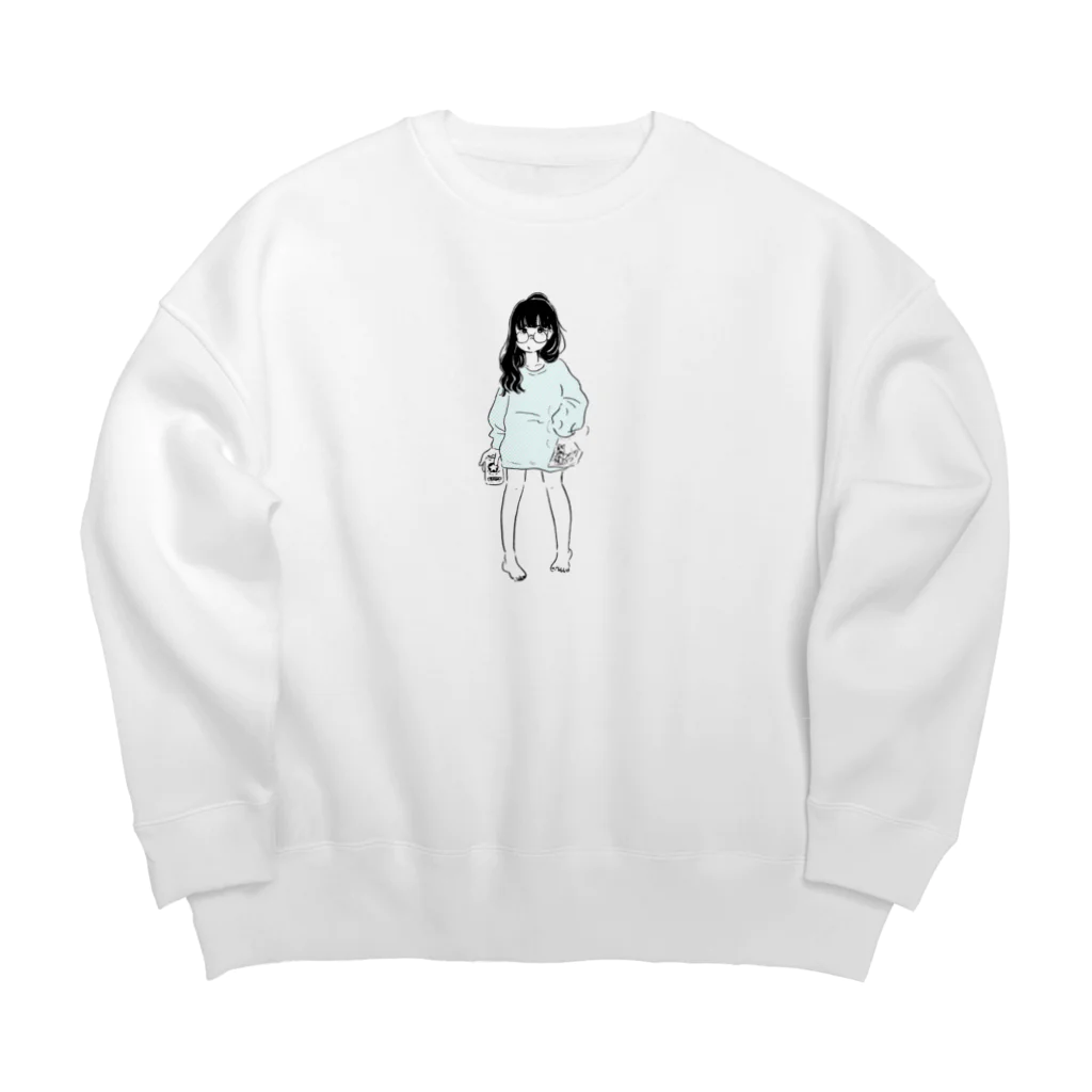 SUZURI de ぺこやの休日(女の子) Big Crew Neck Sweatshirt