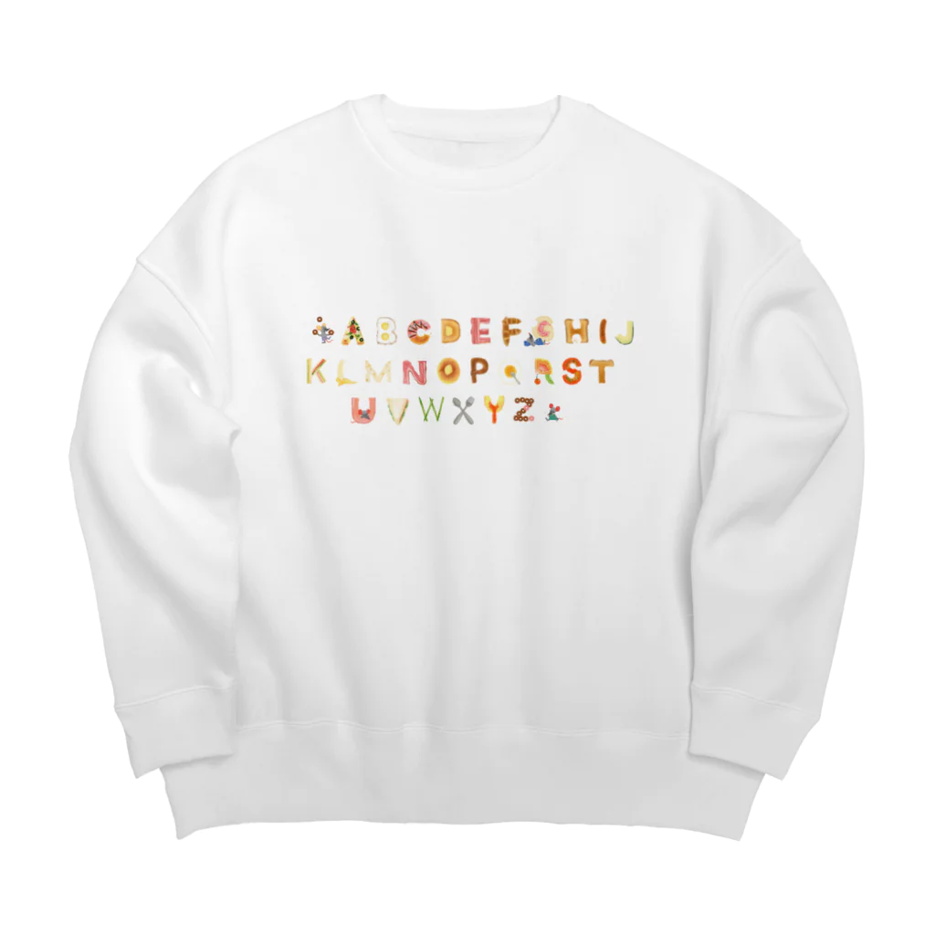 イラストレーター おおでゆかこのアルファベットあさごはん Big Crew Neck Sweatshirt