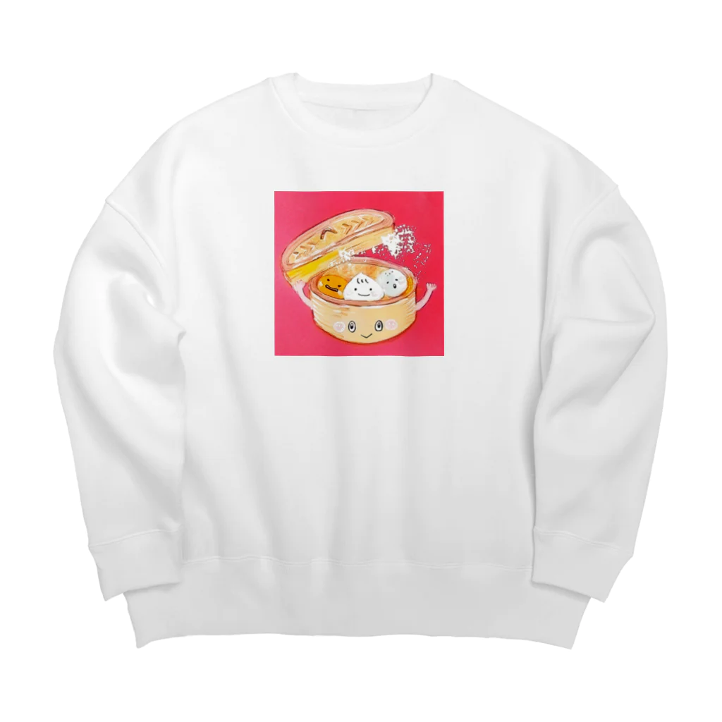 ぷいこのおみせのほっかほかだよ〜出来たてだよ〜！ Big Crew Neck Sweatshirt