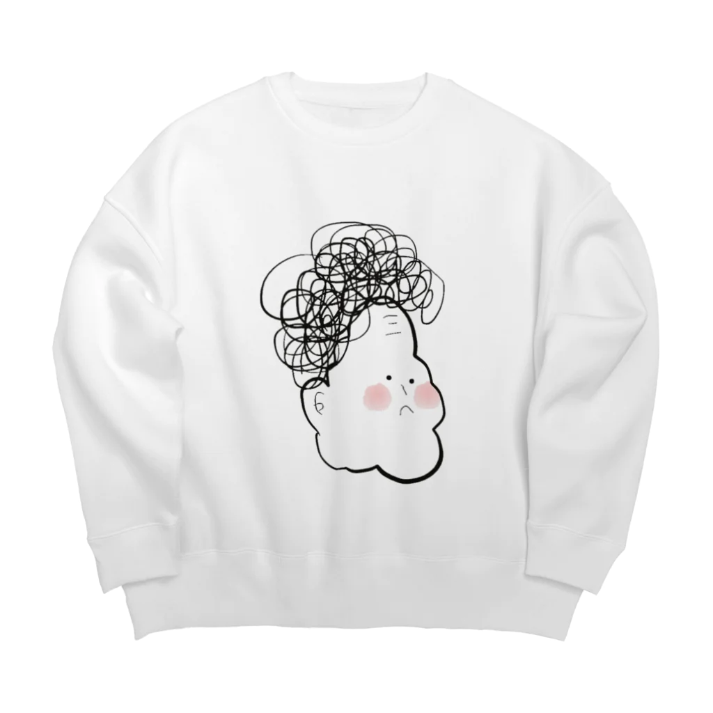 ゆっぺのしょっぷのくるくるぱぱ Big Crew Neck Sweatshirt